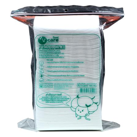 สำลีแผ่น V CARE JUMBO 3x4 นิ้ว 100 กรัม_1