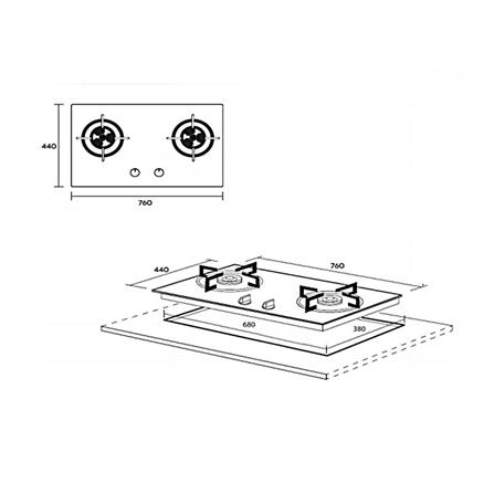 เตาฝังแก๊ส MEX MX7825C 76 ซม._11