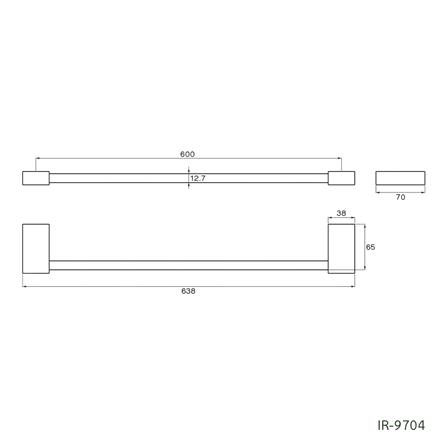 ราวแขวนผ้า WS IR-9704 60 ซม. สเตนเลส_1