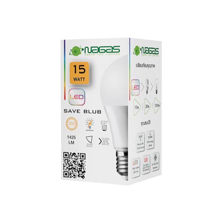 หลอด LED NAGAS SAVE BULB 15 วัตต์ WARMWHITE E27_1