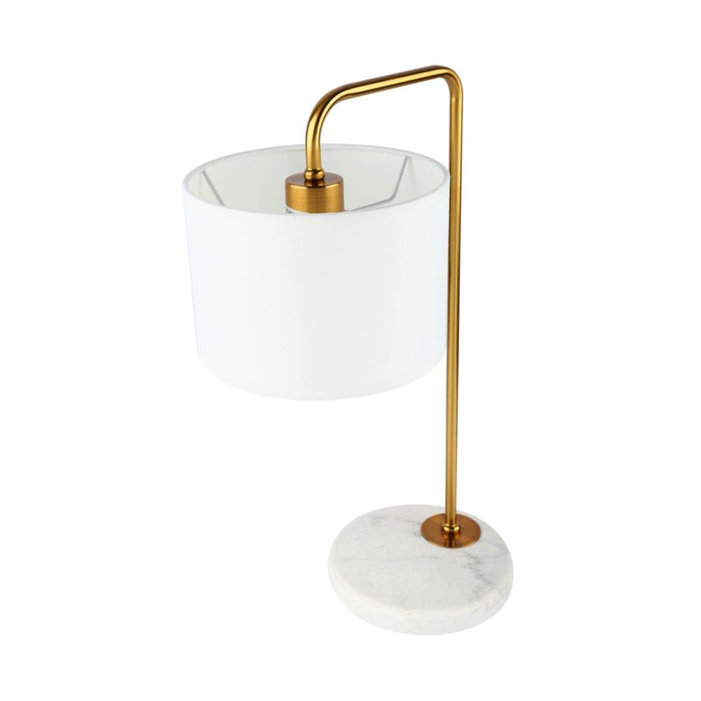 ไฟตั้งโต๊ะ CARINI MT5023 สีขาว/บรอนซ์