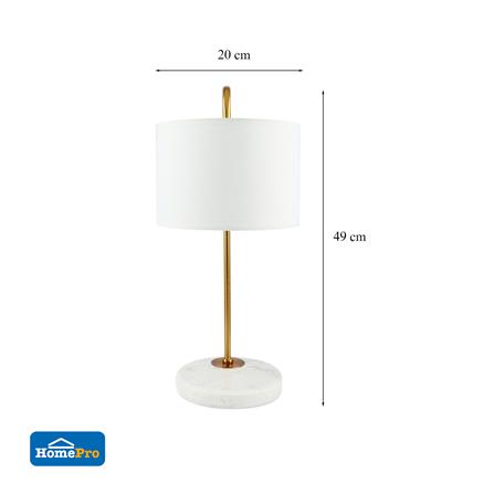 ไฟตั้งโต๊ะ CARINI MT5023 สีขาว/บรอนซ์_7