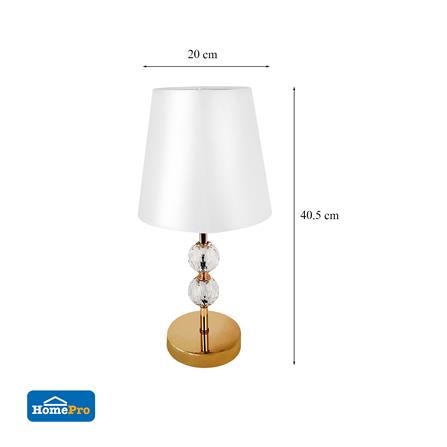 ไฟตั้งโต๊ะ CARINI MT5027 ผ้า คลาสสิก สีขาว/สีทอง_5