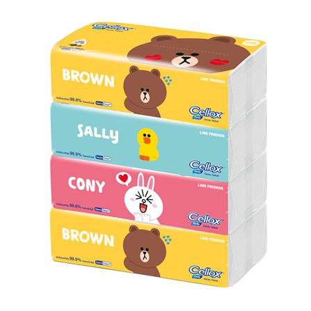 กระดาษเช็ดหน้า CELLOX LINE FRIEND 115 แผ่น (แพ็ก 4...