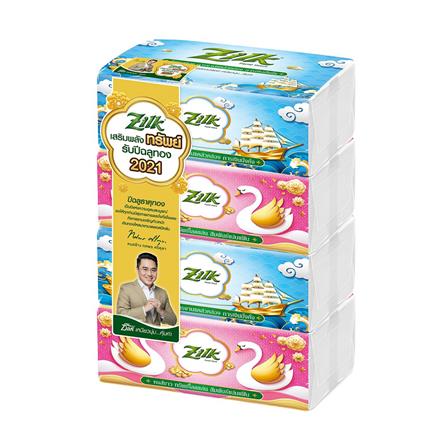 กระดาษเช็ดหน้า ZILK LUCKY  180 แผ่น แพ็ค4