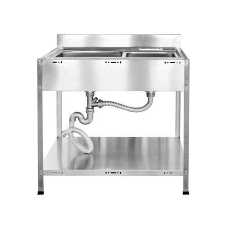 ซิงค์ขาตั้ง 2หลุม SANKI SWS-2B สเตนเลส_1