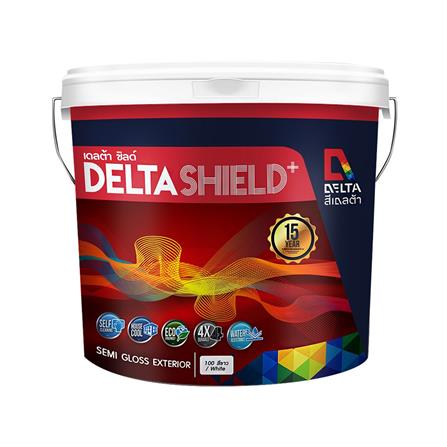 สีน้ำทาภายนอก DELTA DELTASHIELD PLUS BASE D กึ่งเงา 2.5 แกลลอน