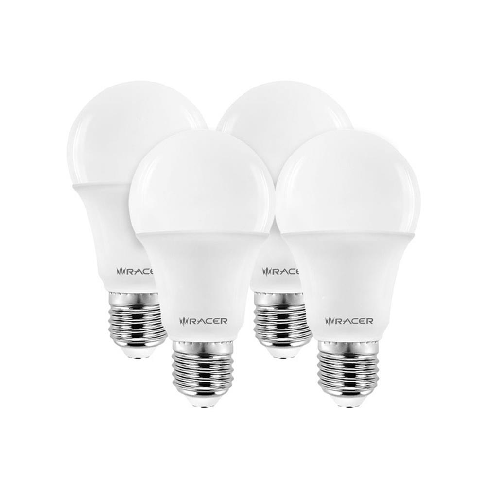 หลอด LED RACER KATIE A60 9 วัตต์ DAYLIGHT E27 (แพ็ก 4 ชิ้น)