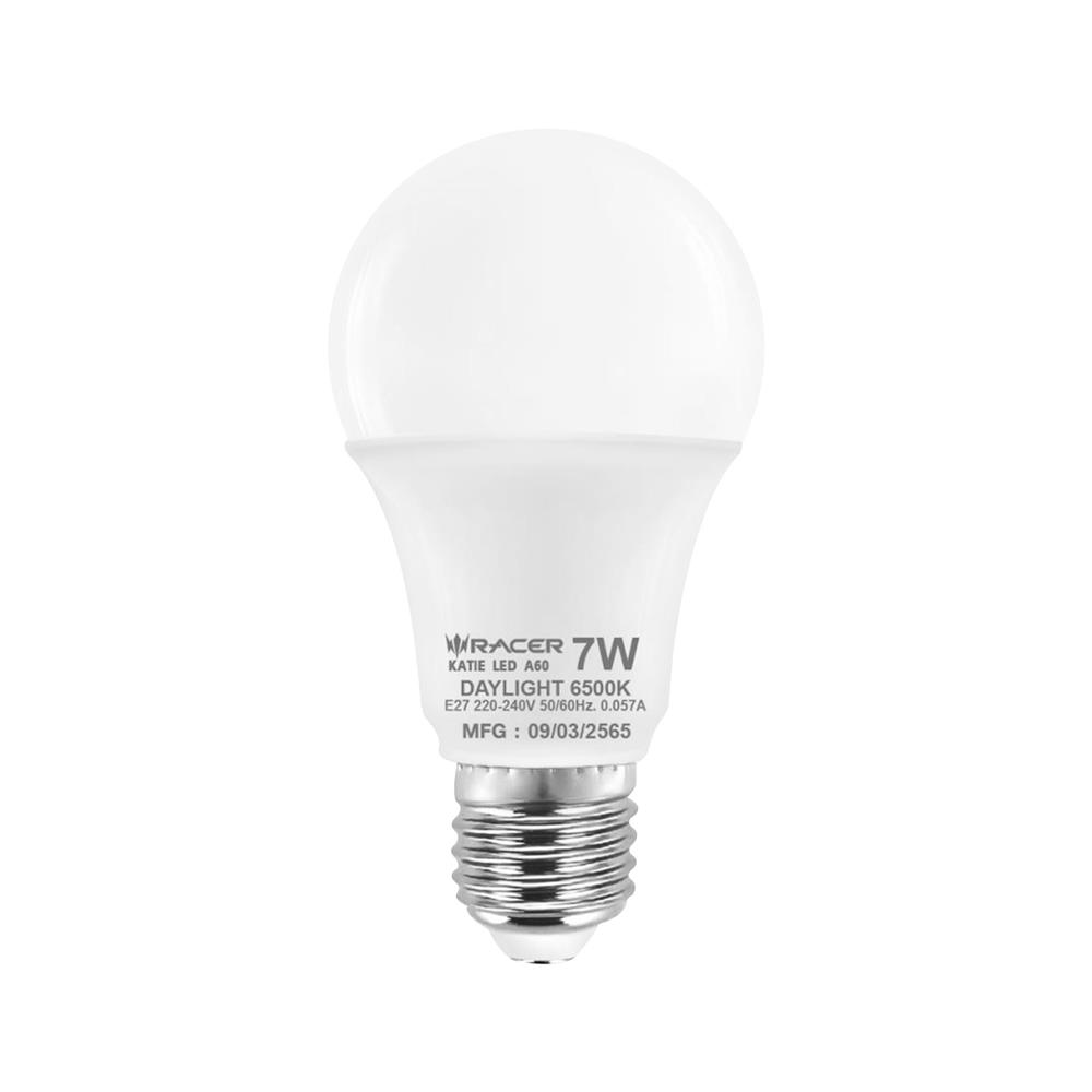 หลอดไฟ LED RACER KATIE A60 7 วัตต์ DAYLIGHT E27 3 แถม 1