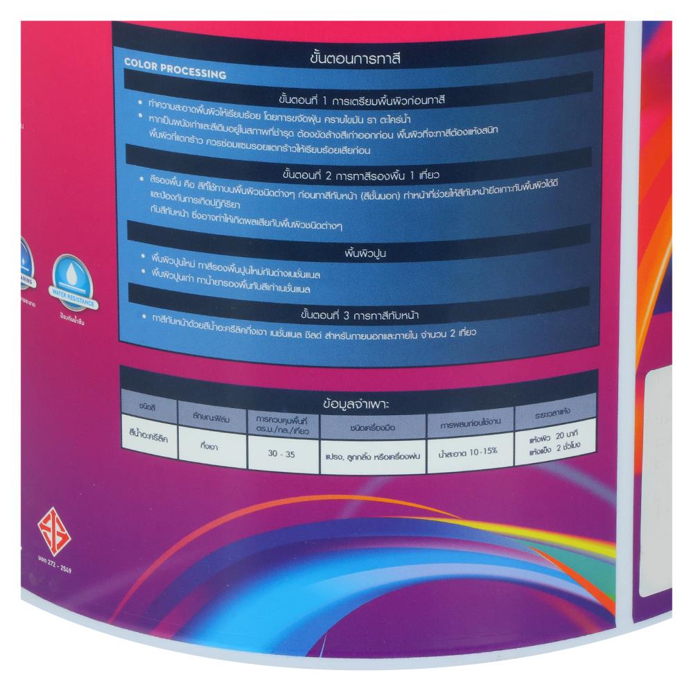 สีน้ำทาภายนอก DELTA NATIONAL SHIELD BASE B กึ่งเงา 1 แกลลอน