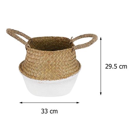 กระถางต้นไม้ทรงตะกร้า SPRING 33 ซม. ไซต์ M สี Natural Wood_4