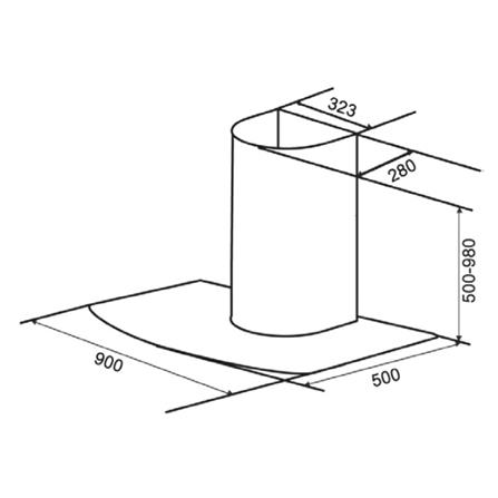 เครื่องดูดควันกระโจม LINEA LDD90.2 90 ซม._3