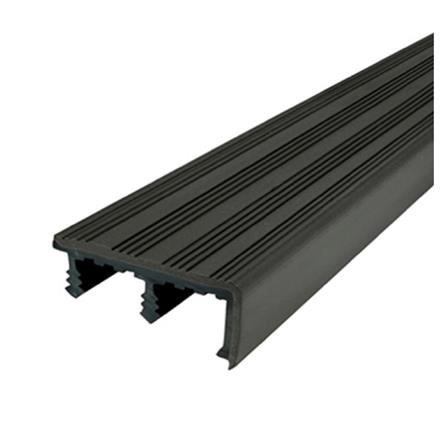 จมูกบันได PVC จระเข้ พลัส ไมโครแบน 2.4 ม. สีดำลิกไนต์_0