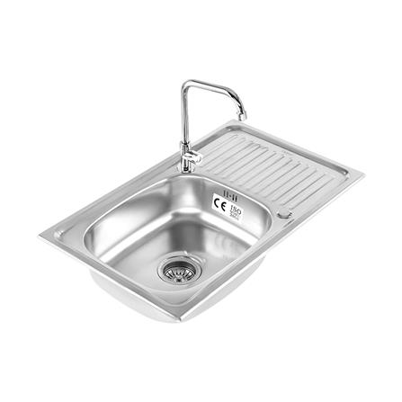 ซิงค์ฝัง 1 หลุม 1 ที่พัก TECNOPLUS 1075 SD สเตนเลส_1