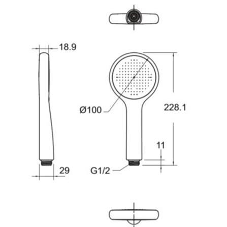 ชุดฝักบัวสายอ่อน 1 ระดับ AMERICAN STANDARD รุ่น FFASS506-000600BT0 สีขาว_4