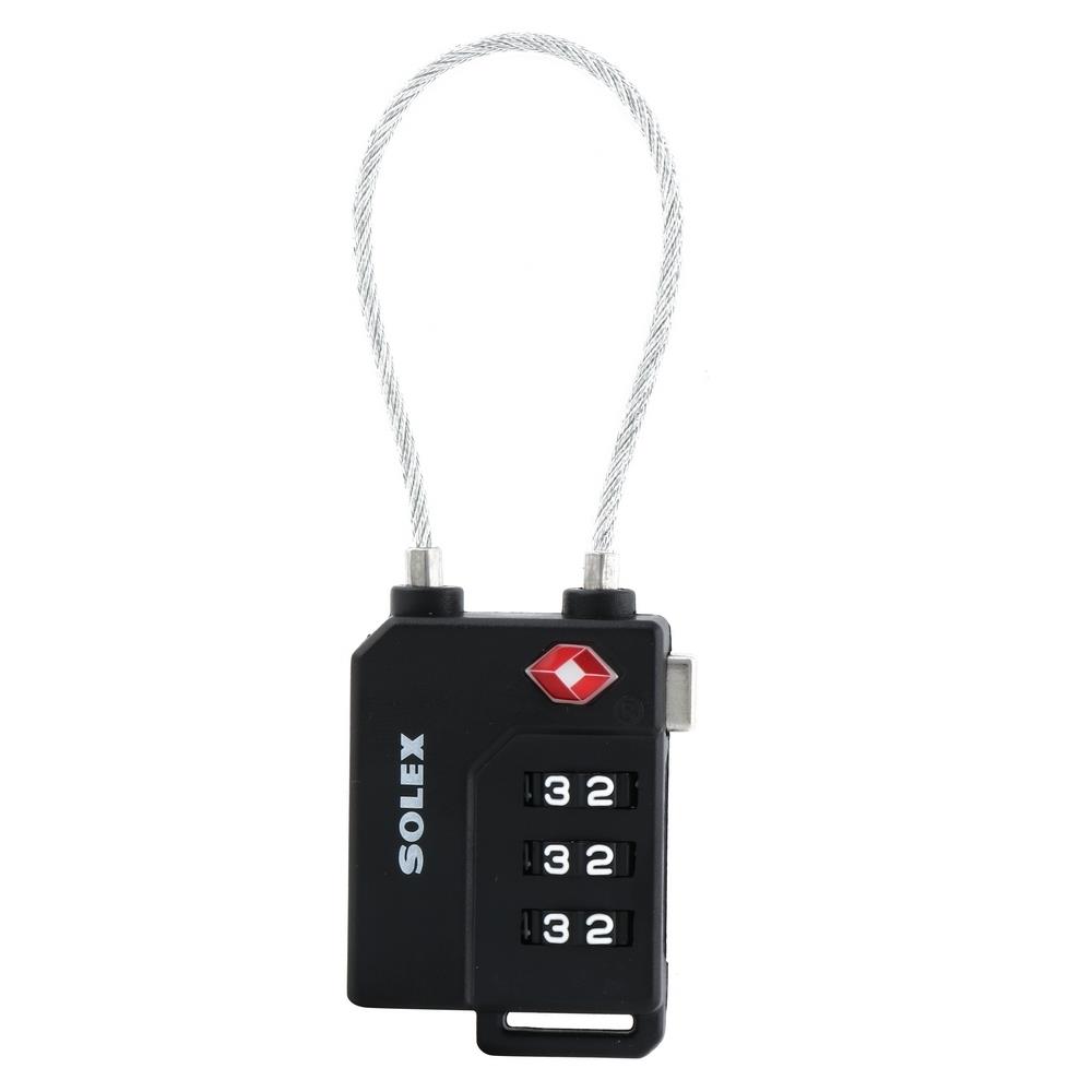 กุญแจรหัส SOLEX TSA 33W 31 มม. สีดำ