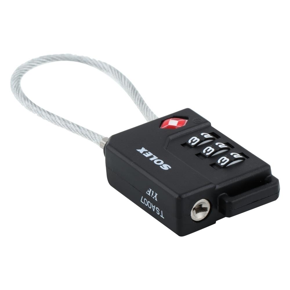 กุญแจรหัส SOLEX TSA 33W 31 มม. สีดำ