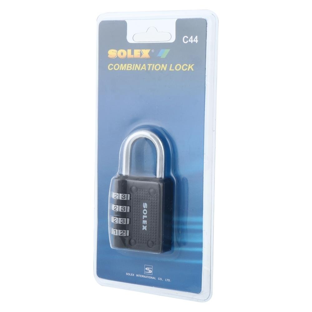กุญแจรหัส SOLEX C44 40 มม. สีดำ