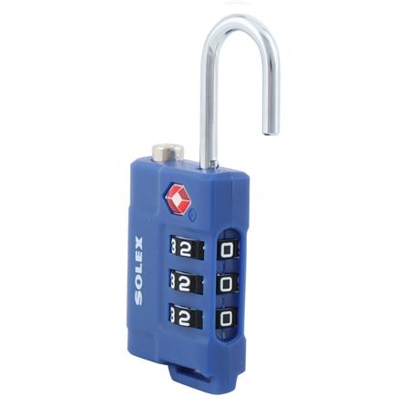 กุญแจรหัส SOLEX TSA 33 31 มม. สีนํ้าเงิน_1