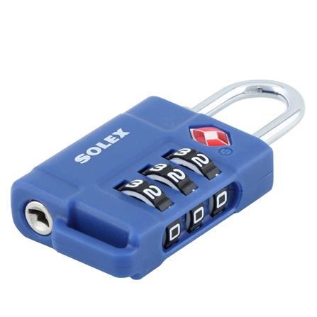 กุญแจรหัส SOLEX TSA 33 31 มม. สีนํ้าเงิน_2