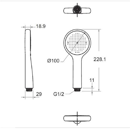 ชุดฝักบัวสายอ่อน 1 ระดับ AMERICAN STANDARD รุ่น FFASS506-000560BT0 สีขาว_4