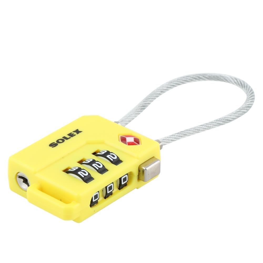 กุญแจรหัส SOLEX TSA 33W 31 มม. สีเหลือง