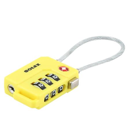 กุญแจรหัส SOLEX TSA 33W 31 มม. สีเหลือง_1