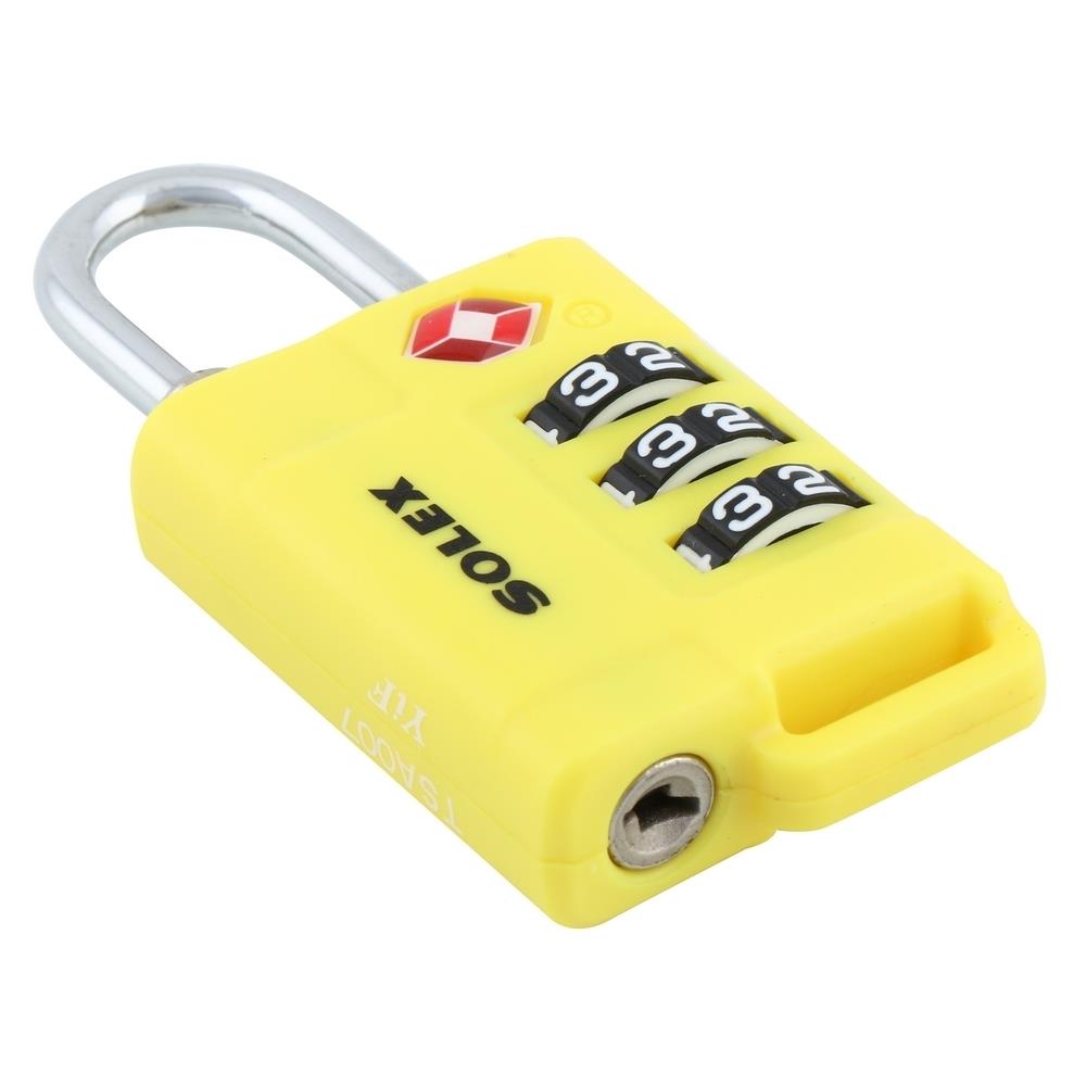 กุญแจรหัส SOLEX TSA 33 31 มม. สีเหลือง