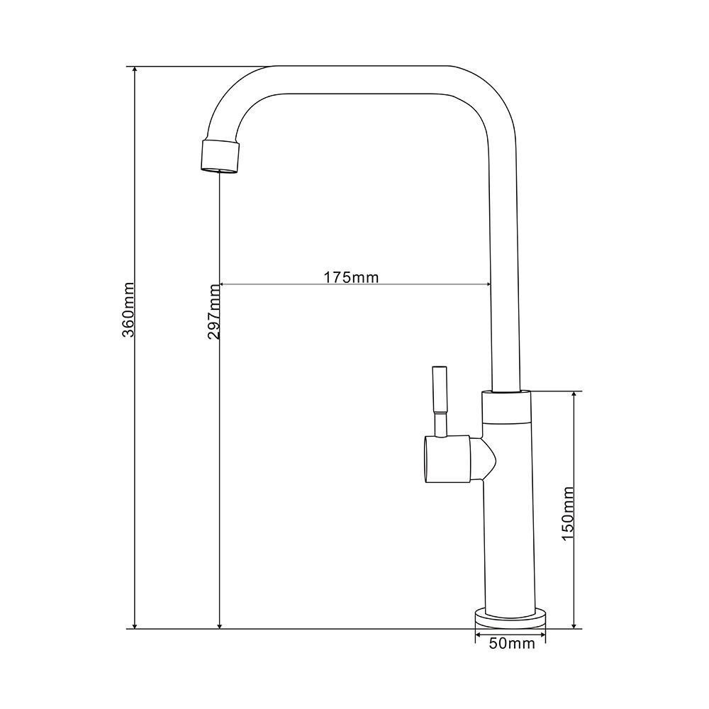 ก๊อกซิงค์เดี่ยวเคาน์เตอร์ RASLAND RA SS-1227