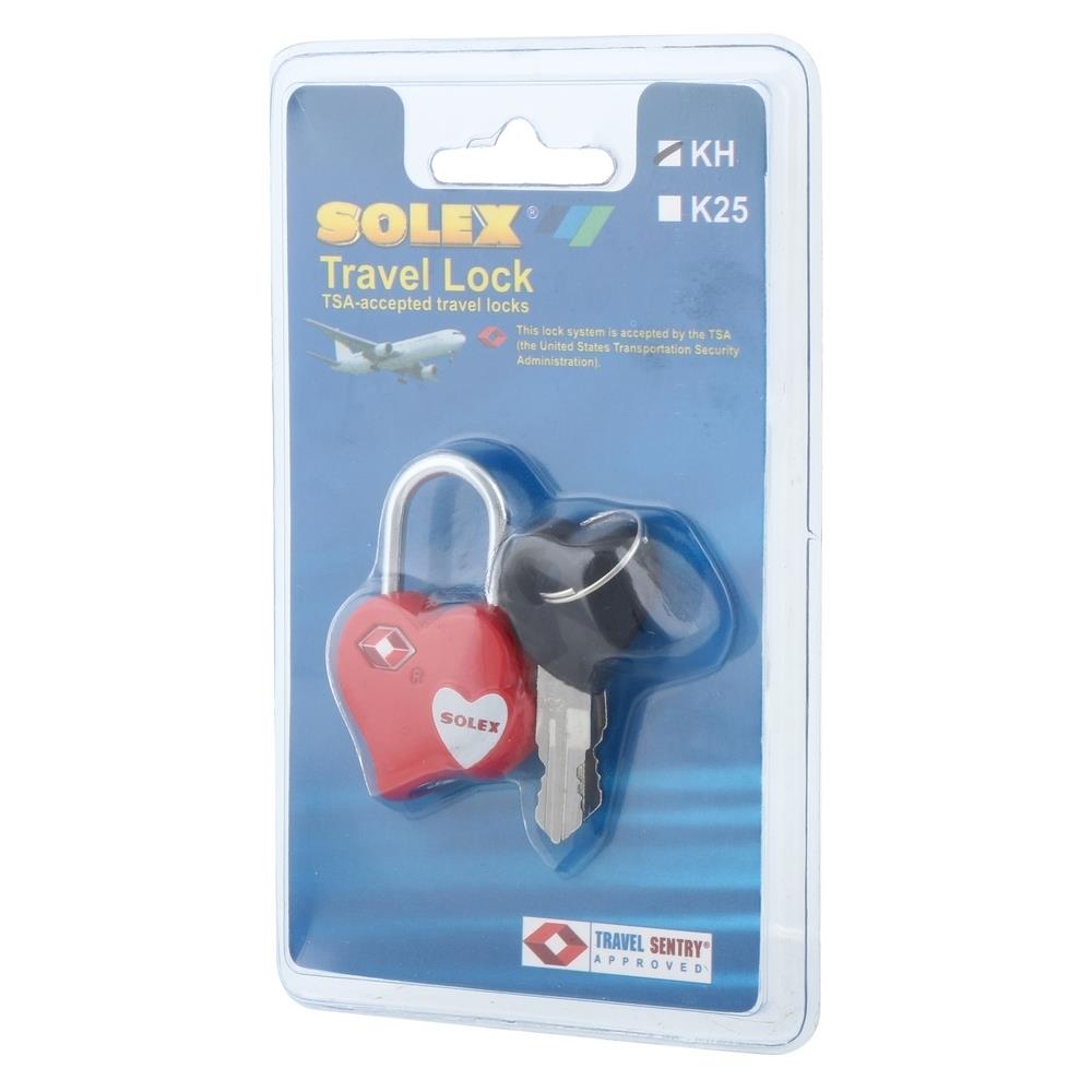 กุญแจสปริง SOLEX TSA KH 30 มม. สีแดง