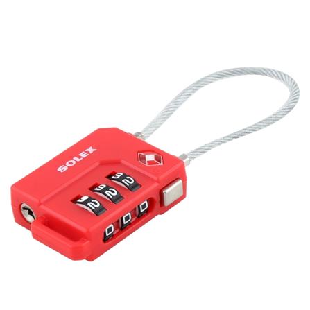 กุญแจรหัส SOLEX TSA 33W 31 มม. สีแดง_1