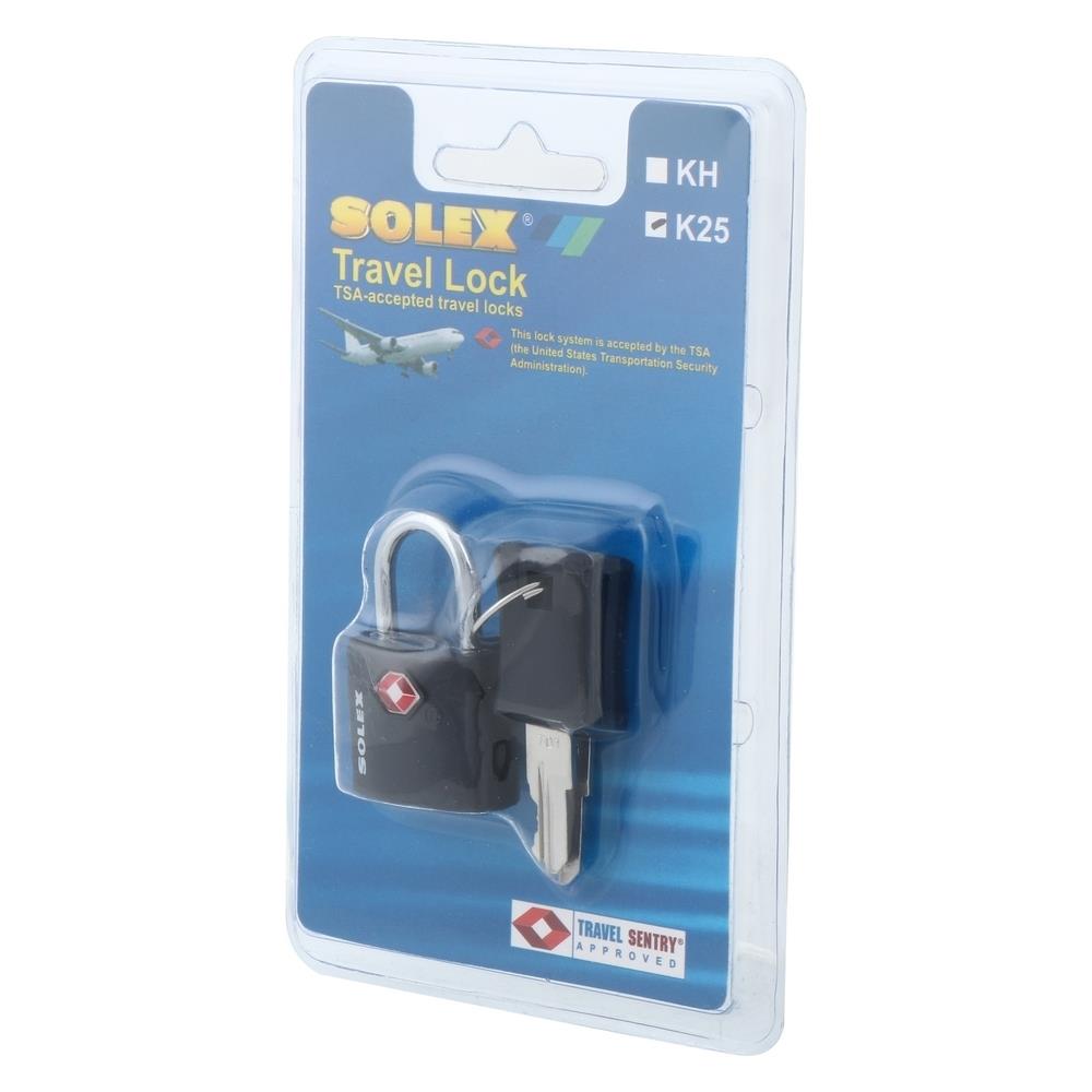 กุญแจสปริง SOLEX TSA K25 27 มม. สีดำ