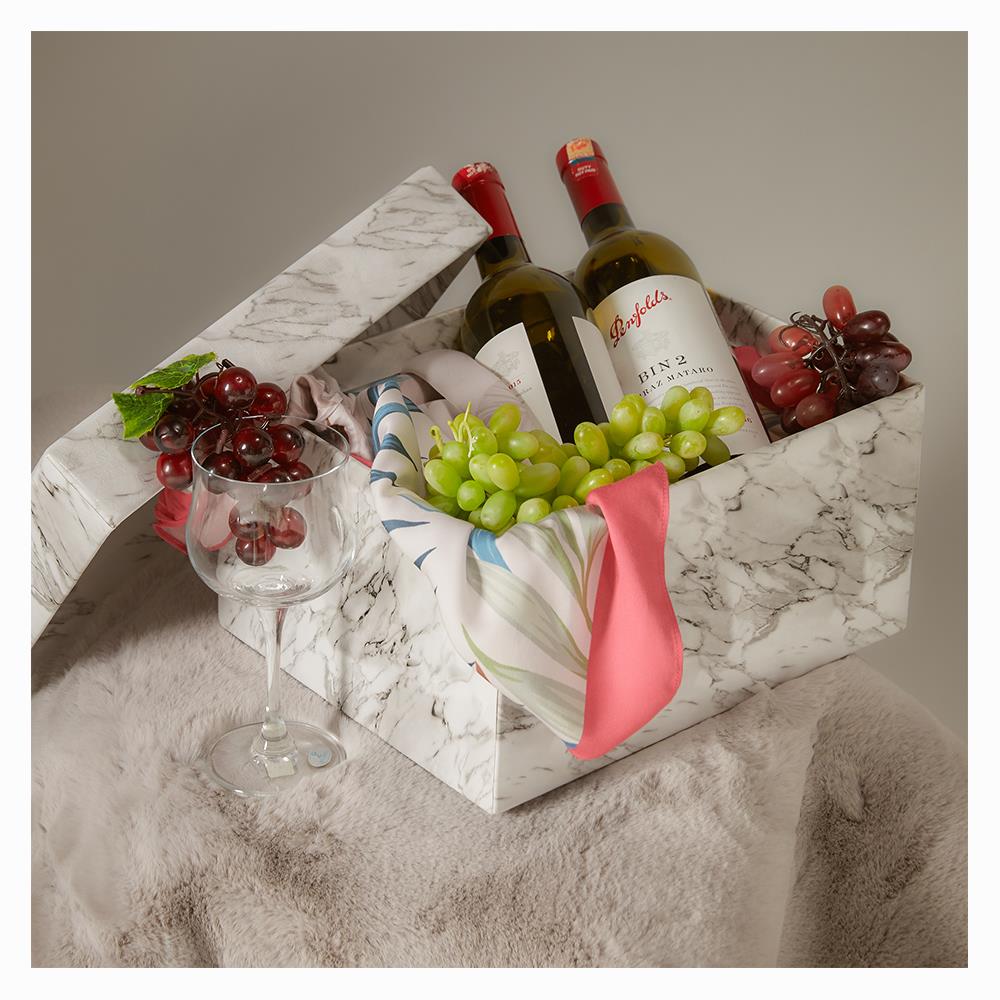 กล่อง PVC เหลี่ยม STACKO ไซซ์ M 31.3x24.2x15.7 ซม. หินอ่อน