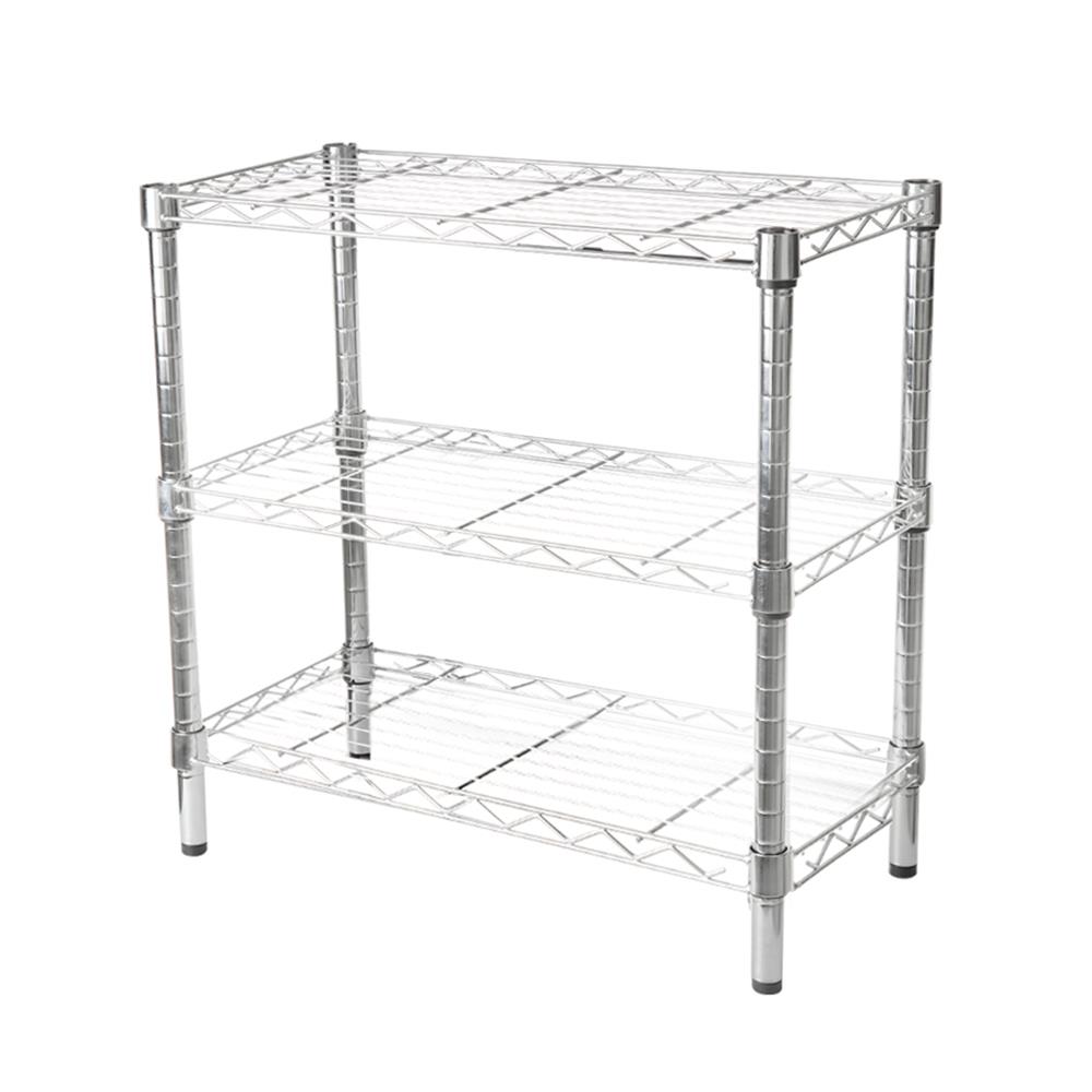 ชั้นวางของ 3 ชั้น STACKO BAZE 60x30x60 ซม. สีโครเมียม