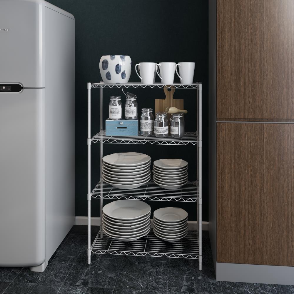 ชั้นวางของ 4 ชั้น STACKO BAZE 60x30x97.5 ซม. สีขาว