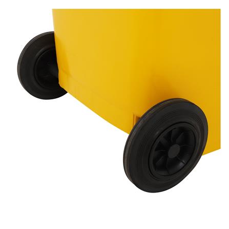 ถังขยะเหลี่ยม ฝาเปิด-ปิด มีล้อ ACCO 240L สีเหลือง_5