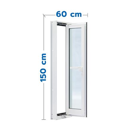 หน้าต่างบานเปิด อะลูมิเนียม มุ้ง SANKYOALUMI J-TRUST 60X150 ซม. สีขาว