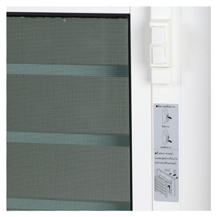 ชุดประตูบานเปิด ระบายอากาศ อะลูมิเนียม SANKYOALUMI J-TRUST VENTILATION 90x205 ซม. สีขาว พร้อมวงกบ-บานพับ-มือจับ-โช้ค_5