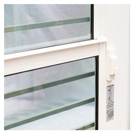 ชุดประตูบานเปิด ระบายอากาศ อะลูมิเนียม SANKYOALUMI J-TRUST VENTILATION 90x205 ซม. สีขาว พร้อมวงกบ-บานพับ-มือจับ-โช้ค_4