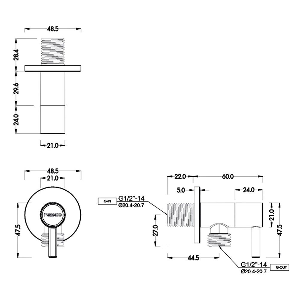 สต็อปวาล์ว NASCO FP-4105-SP