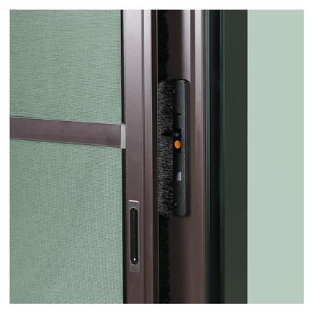 ประตูบานเลื่อน อะลูมิเนียม S-S มุ้ง SANKYOALUMI J-TRUST 200X205 ซม. สีน้ำตาล_1