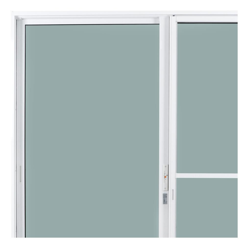 ประตูบานเลื่อน อะลูมิเนียม S-S มุ้ง SANKYOALUMI J-TRUST 200X205 ซม. สีขาว