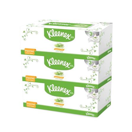 กระดาษเช็ดหน้า KLEENEX ALOE and E 80 แผ่น แพ็ค3