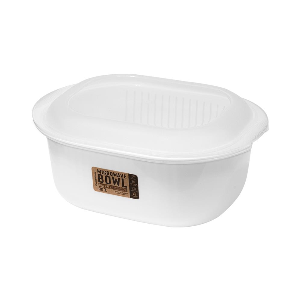 กล่องอาหารไมโครเวฟเหลี่ยม DOUBLE LOCK 2507 3 ลิตร