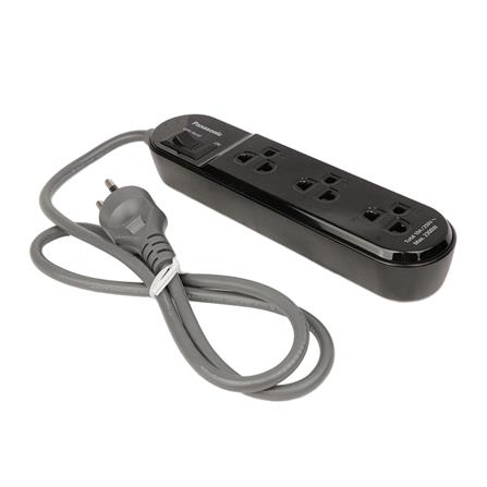 รางปลั๊กไฟ 3 ช่อง 1 สวิตซ์ PANASONIC WCHG24132B 1 ม. สีดำ_1