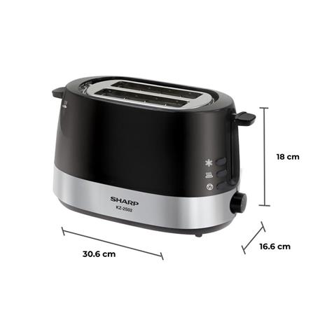 เครื่องปิ้งขนมปัง SHARP KZ-2S02 2 ชิ้น_4