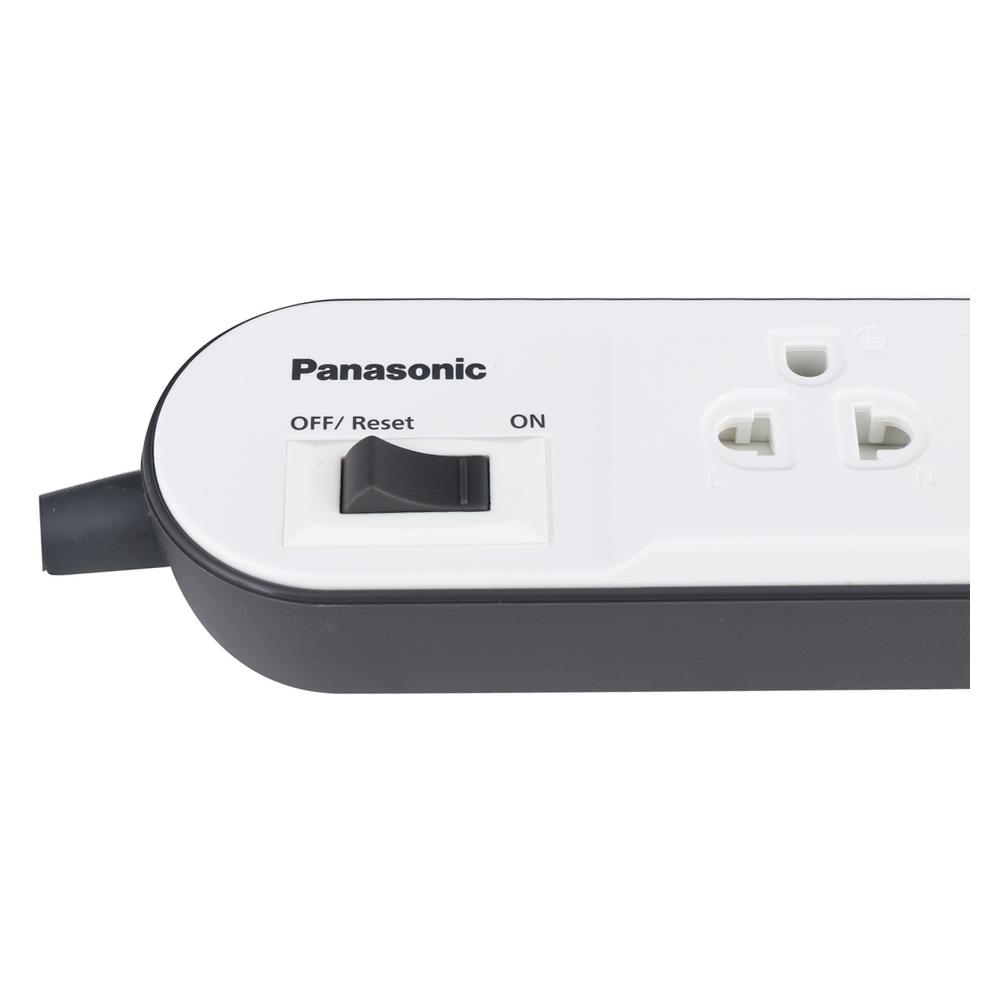 รางปลั๊กไฟ 3 ช่อง 1 สวิตซ์ PANASONIC WCHG24132W 1 ม. สีขาว