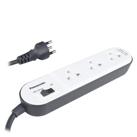 รางปลั๊กไฟ 3 ช่อง 1 สวิตซ์ PANASONIC WCHG24132W 1 ม. สีขาว_1