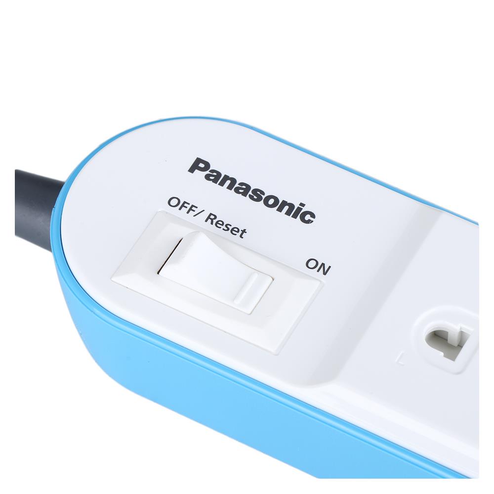 รางปลั๊กไฟ 3 ช่อง 1 สวิตซ์ PANASONIC WCHG24332D 3 ม. สีฟ้า