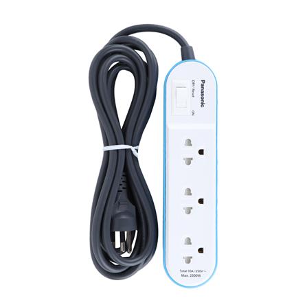 รางปลั๊กไฟ 3 ช่อง 1 สวิตซ์ PANASONIC WCHG24332D 3 ม. สีฟ้า_1